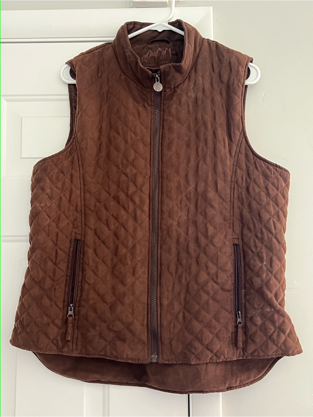 Women's Quilted Brown Sleeveless Vest Outback Trading Co.